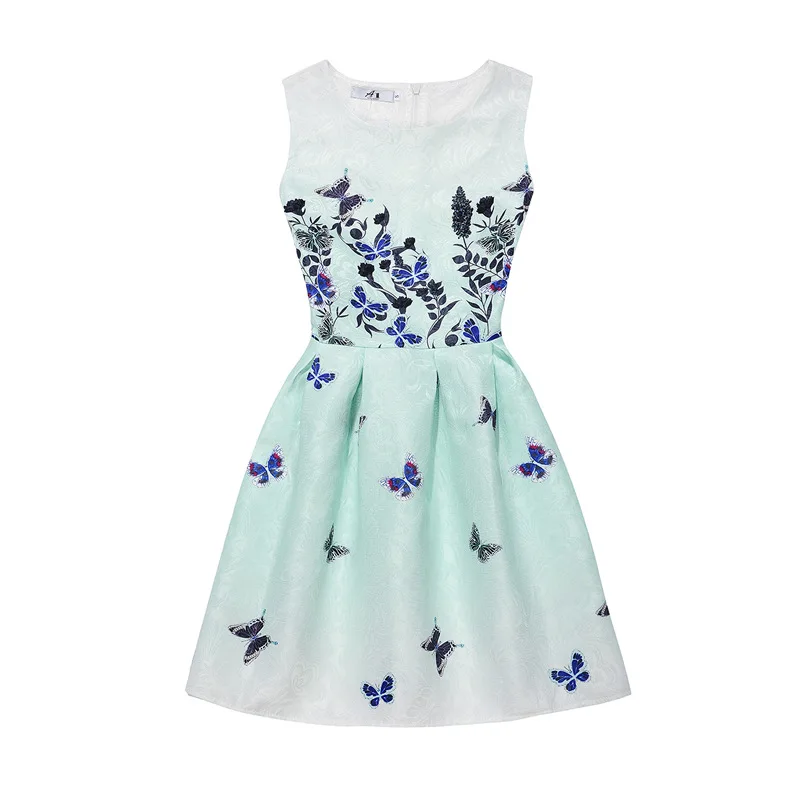 Girls Dresses Summer Sleeveless Dress for Butterfly Flower Kids Princess Birthday Party Clothes Vestidos De Festa | Детская одежда и