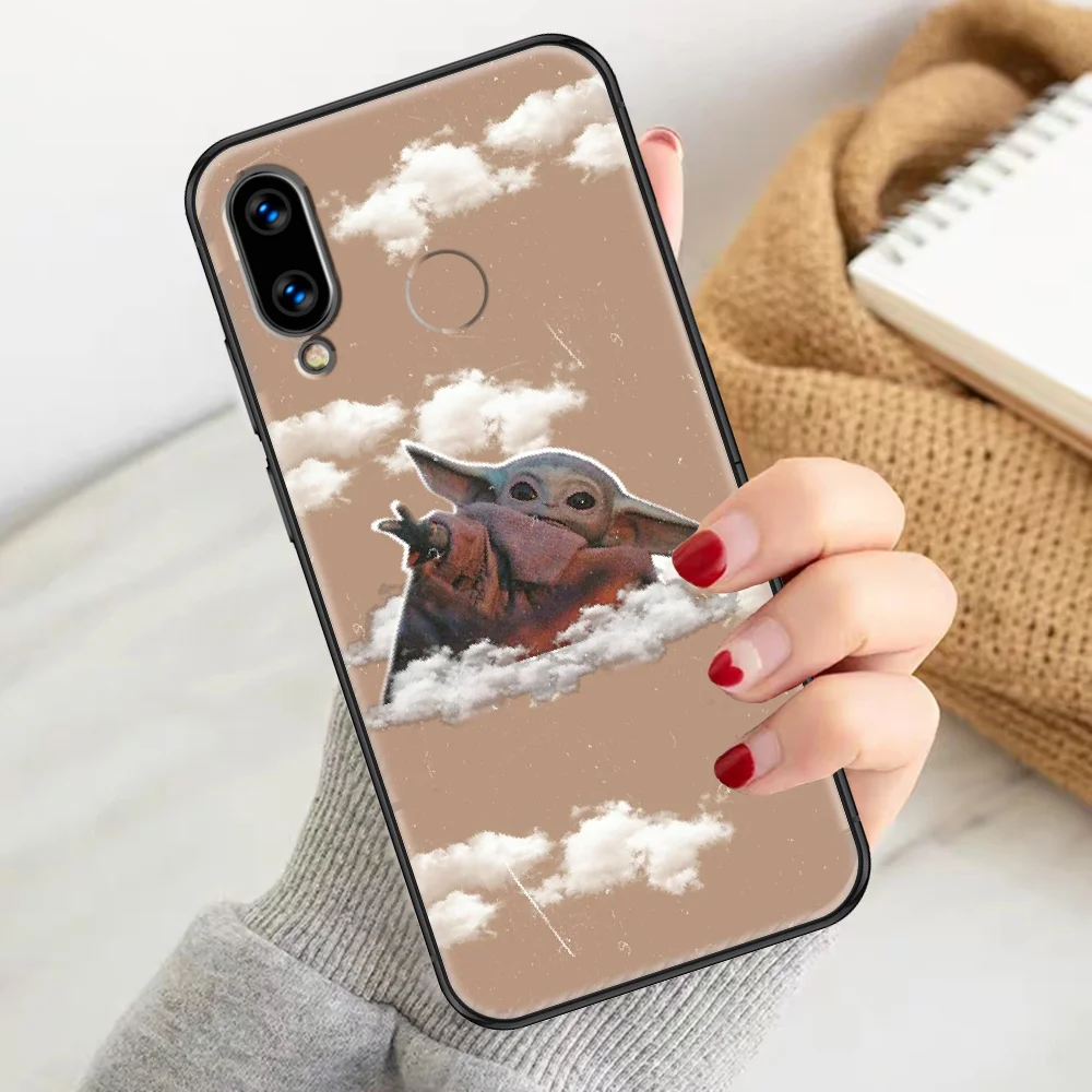 

Cute Baby Cartoon Yodaes Phone case For Huawei Honor 6 7 8 9 10 10i 20 A C X Lite Pro Play black tpu funda 3D waterproof soft