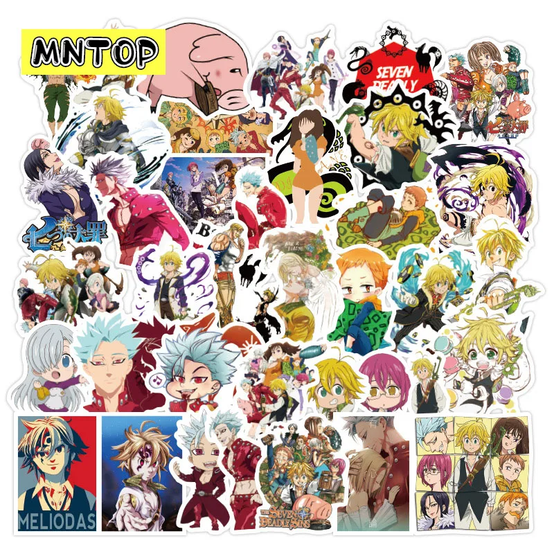 10/30/50pcs/lot Cartoon Japan Anime The Seven Deadly Sins Stickers For Laptop Luggage Motorcycle Phone Skateboard Kids Toys