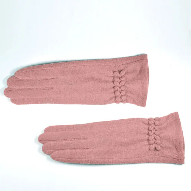 Pink--Cashmere Зимние женские перчатки, ручные варежки для женщин, шерстяные женские вязаные кашемировые наручные перчатки Luva, перчатки для вождения автомобиля, перчатки для сенсорного экрана - Цвет: Pink--Cashmere