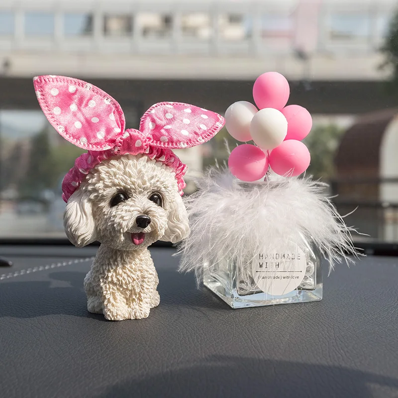 

Cute Anime Car Shaking Head Doll Decoration Shakng Head Pet Dog Teddy Car Interior Decoration Car Interior Accessories Coche