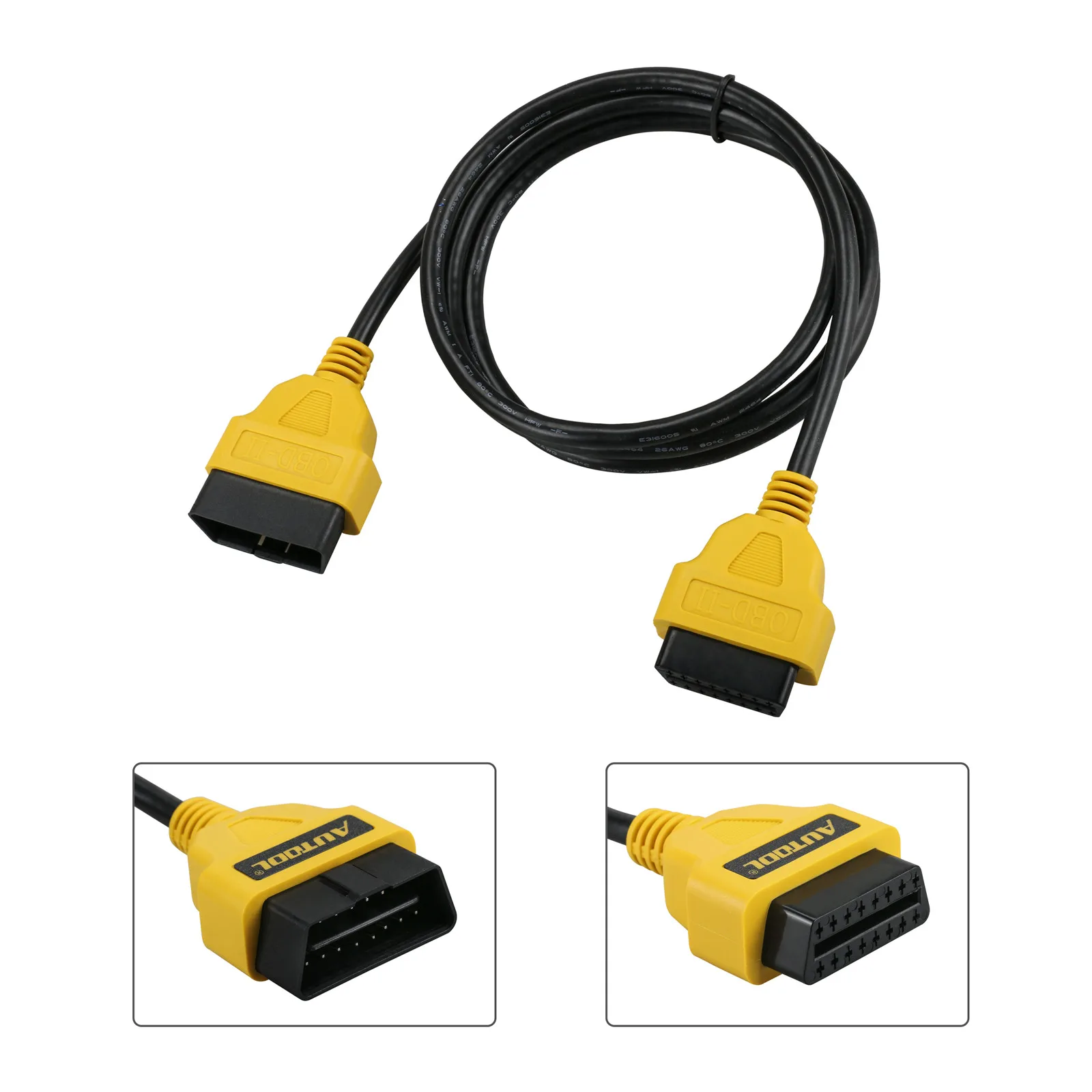 AUTOOL 1 5 м OBD2 16Pin Удлинительный кабель 150 см 16 контактов ELM327 OBD II Разъем|elm327 obd ii|obd iielm327