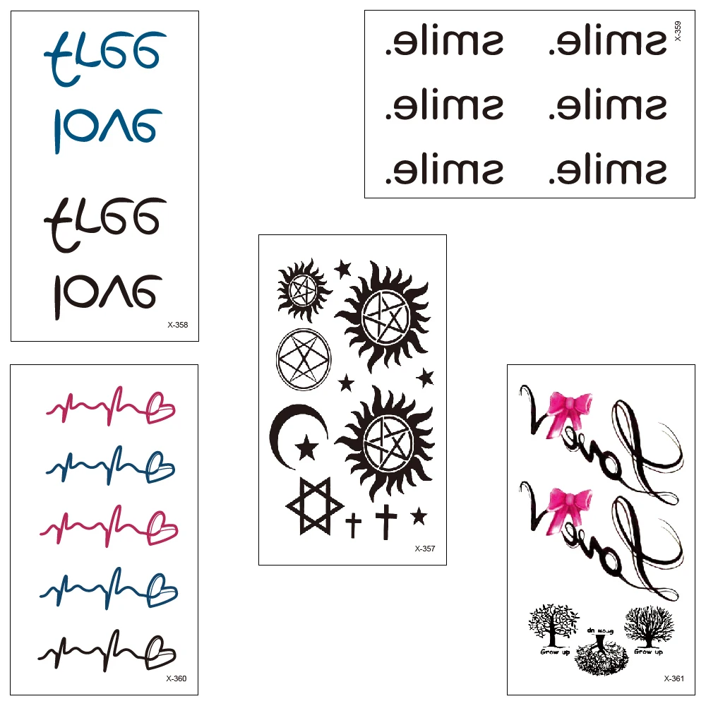 Временные водонепроницаемые поддельные татуировки переводная наклейка любовь