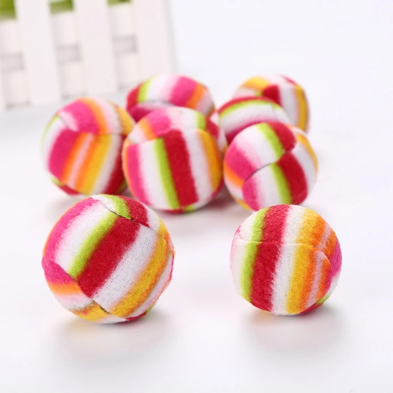 

Plush Pom Cat Toys Interactive Plush Balls Cat Kicker Toys High Quality Handmade Kitten Supplies for Indoor Cats