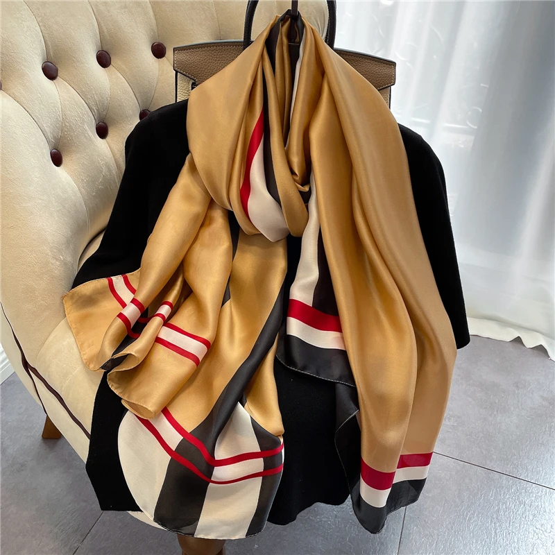 

Женский Длинный шарф 2021, новый дизайн, шелковый шарф с принтом, накидка из пашмины, пляжные шарфы, женские весенние шарфы, бандана, эшарп