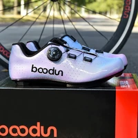 boodun2020 new womens colorful cycling lock shoes outdoor road high precision nylon bottom bicycle shoes