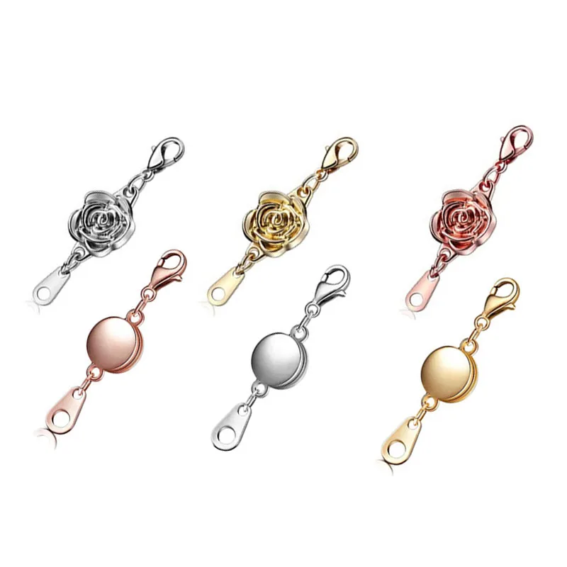 

1pc Small Round Flower Shaped Magnet Connecter Lobster Clasps Charms Pendant DIY Necklace Making колье Подключить