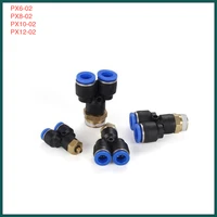 15 35pcslot px6 02 px8 02 px10 02 px12 02 y tee pneumatic connector 681012mm 14 air gas quick coupling