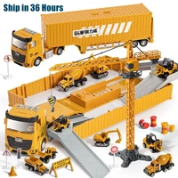 155 alloy diecast dump truck excavator wheel loader tractor metal model engineering construction vehicle toys for boys car