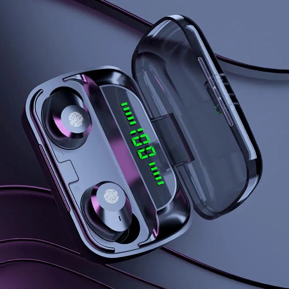 Беспроводные наушники-вкладыши M5 TWS Bluetooth 5 1 гарнитура со светодиодным цифровым