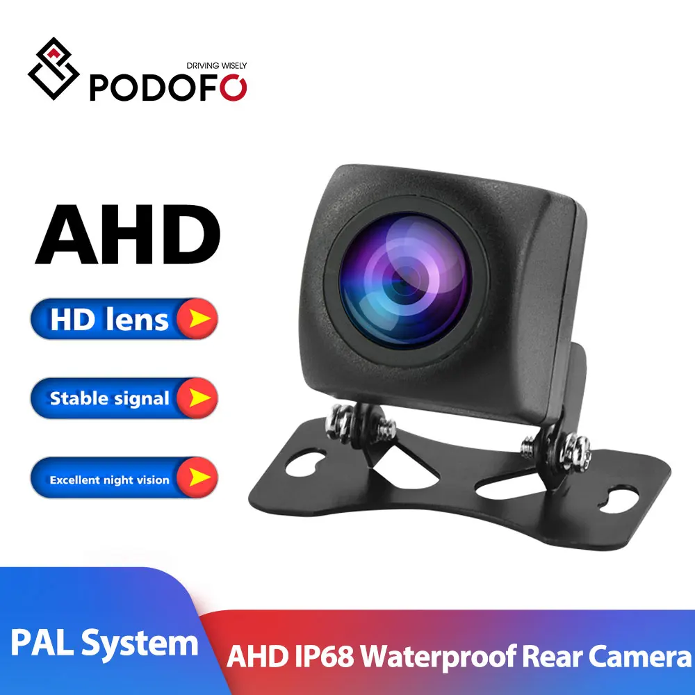 Podofo AHD Rear View Camera Car Back Reverse Camera IP68 Waterproof Night Vision Parking Assistance Rearview Backup Camera Podofo AHD Rear View Camera Car Back Reverse Camera IP68 Waterproof Night Vision Parking Assistance Rearview Backup Camera