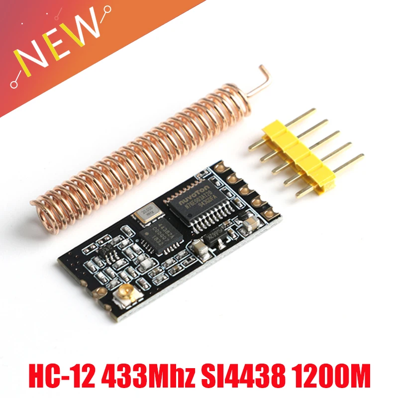 

HC-12 433Mhz SI4438 беспроводной модуль последовательного порта 1200m с антенной, заменяющей Bluetooth