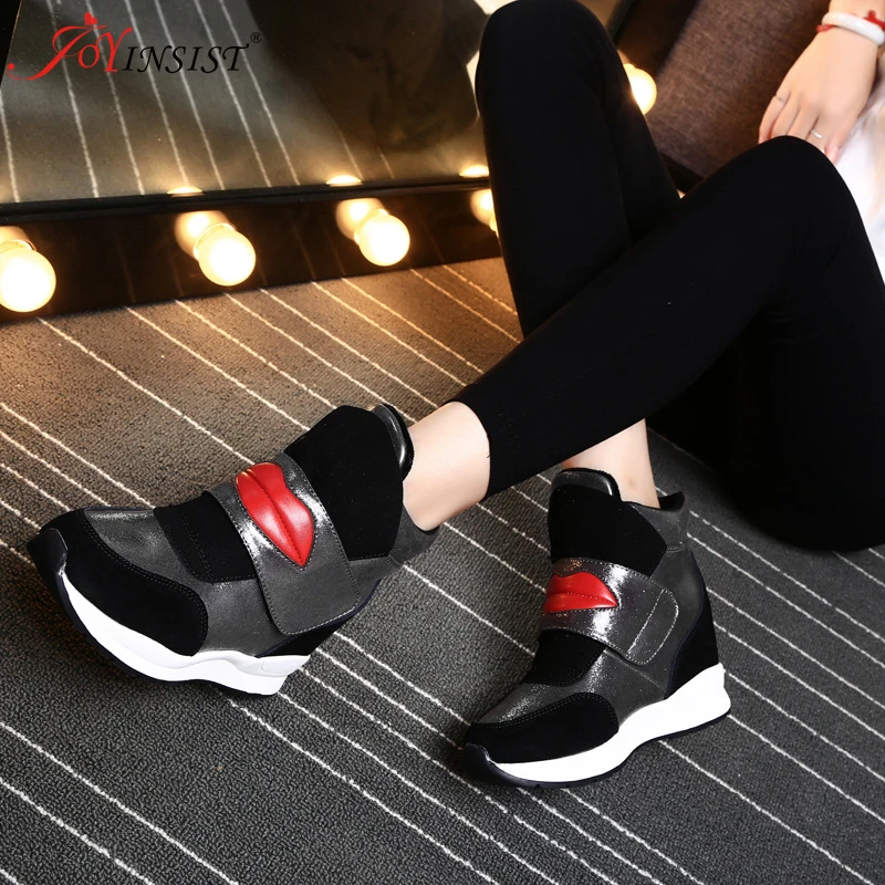 Женские кроссовки на толстой платформе для бега походов занятий спортом весну и