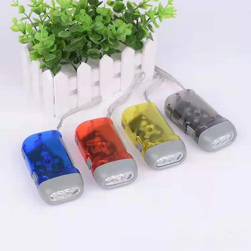 

Portable 3 LED Hand Press Generator Crank Power Supply Winding Flashlight Torch Hand Press Crank Camping Lamp Outdoor Home