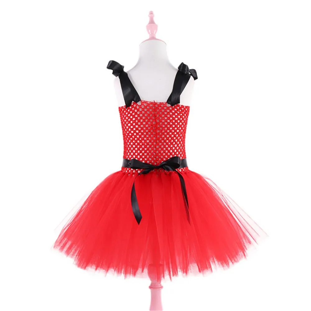 Красные черные необычные вдохновленные Детские праздничные платья платье-пачка