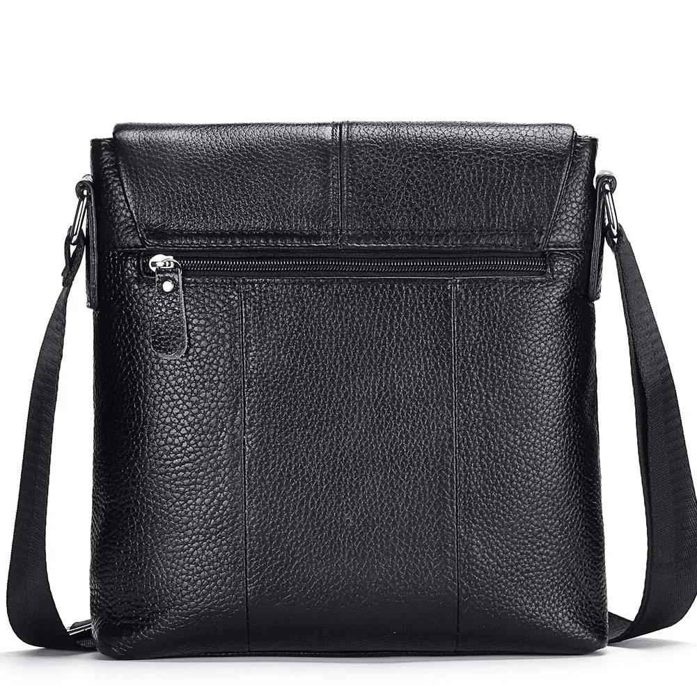 GZCZ Casual Men`s Shoulder Bag 100% Genuine Leather Men Menssenger Vintage Crossbody Cow |