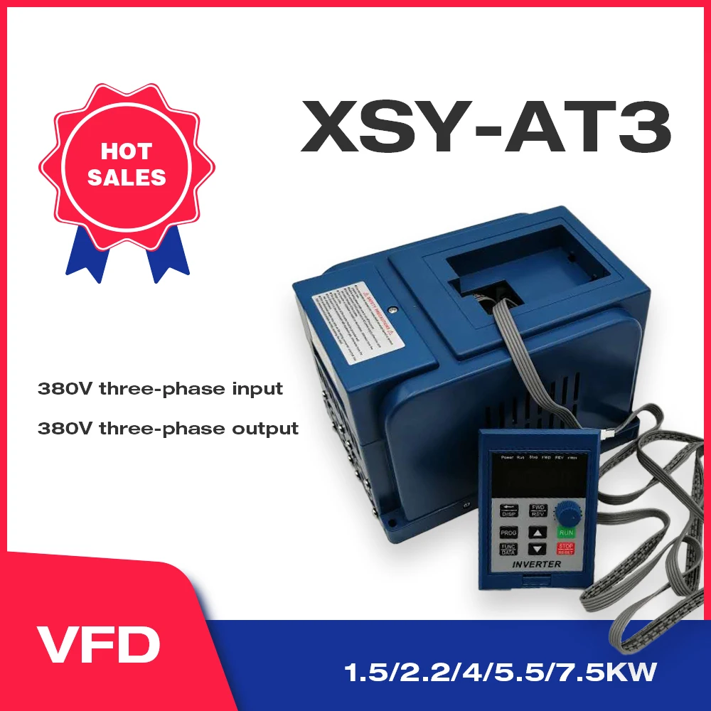 VFD AC 380V 4KW привод переменной частоты 3 фазный регулятор скорости инвертор
