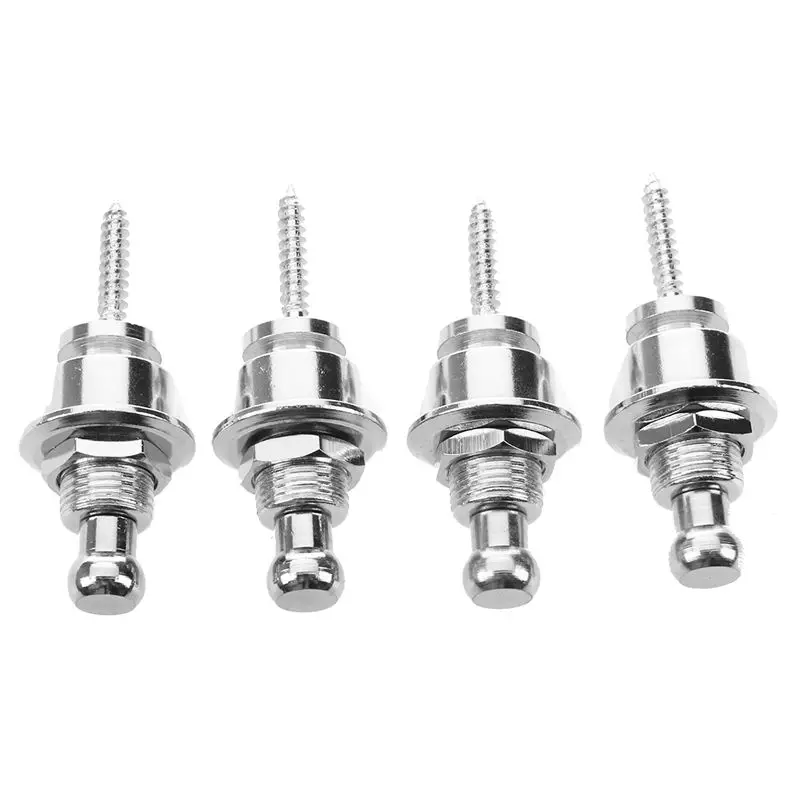 4 шт. Серебряный нескользящий хромированный круглый замок для гитары бас