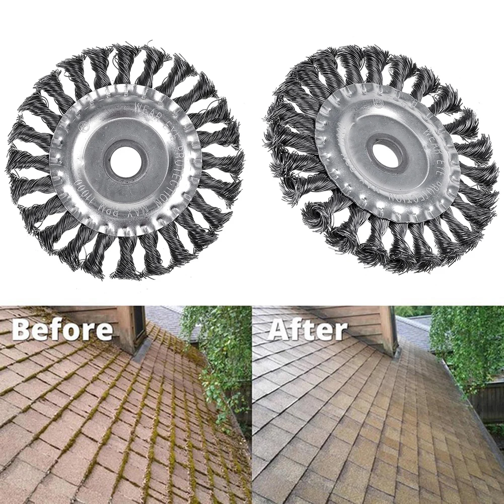 

Steel Wire Wheel Garden Weed Brush Lawn Mower Grass Eater Trimmer Brush Cutter Tools Garden Grass Trimmer Head Weed Brush