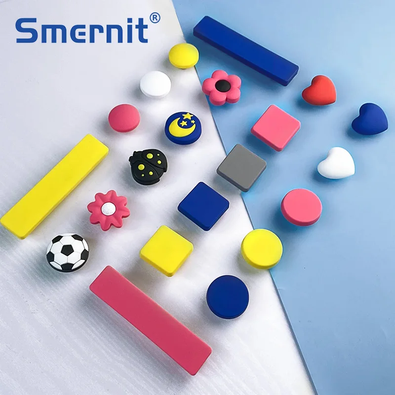 Разноцветные ручки для мебели розовые синие желтые круглые кухонного шкафа и