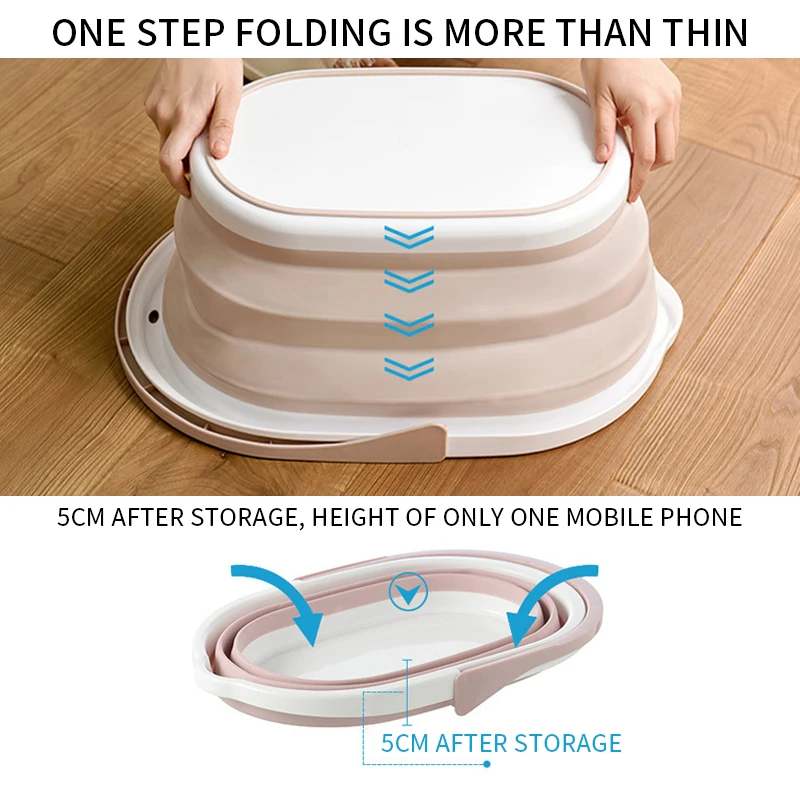 Складное пластиковое ведро для швабры моющее кемпинга с ручкой складная Швабра