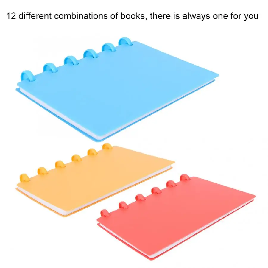 Portable A5 Mushroom Hole Binder Refillable Writing Paper Notebook Office School Supplies 360 degree folded notebook