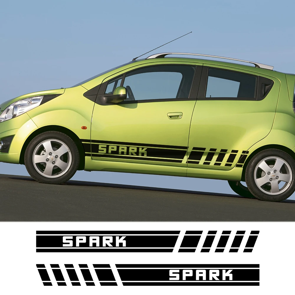 2 предмета в комплекте для автомобиля Chevrolet Spark наклейки гоночный автомобиль