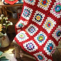 handmade crochet throw blanket granny sweater style year round gift indoor outdoor travel accent throw for sofa home decor