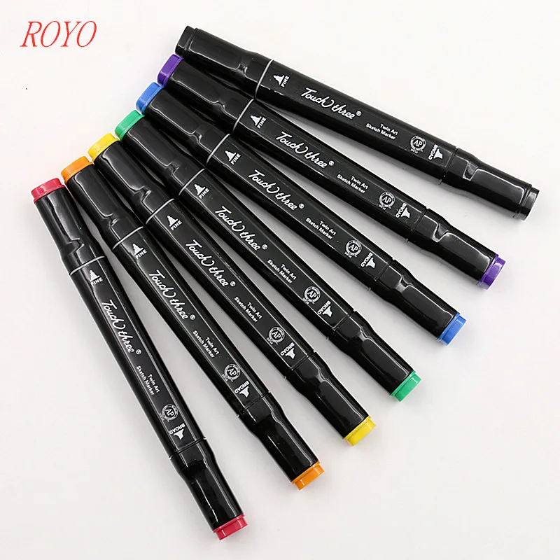 T3 цветной Перманентный маркер с двойным наконечником на основе маркировки набор