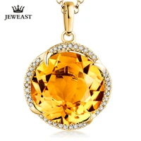 maq natural citrine 18k pure gold pendant real au 750 solid gold upscale trendy classic party fine jewelry hot sell new 2020
