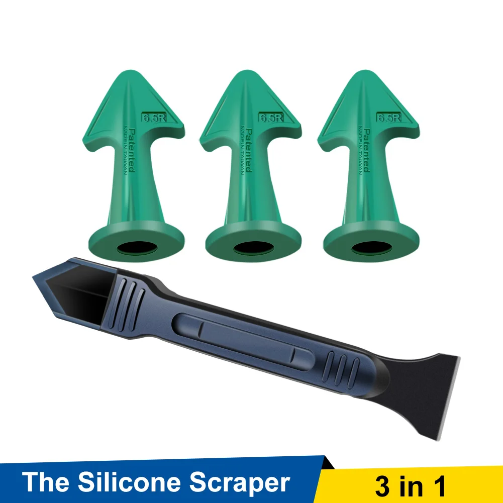 

3in1 Silicone Remover Caulk Finisher Sealant Smooth Scraper Grout Tools Glue Nozzle Cleaning Tile Dirt Tool Spatula Glue Shovel