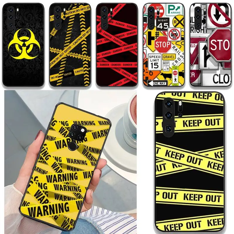 

Traffic Signs Phone Case For Huawei Mate 10 20 Lite Pro X Honor Play Y6 5 7 9 Prime 2018 2019 Cover