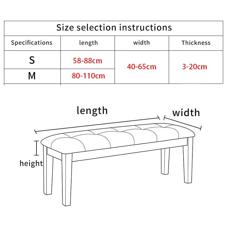 Nordic Piano Chair Cover Elastic All-inclusive Bench Covers Rectangular Solid Color Thickened Stool Dropshipping | Дом и сад