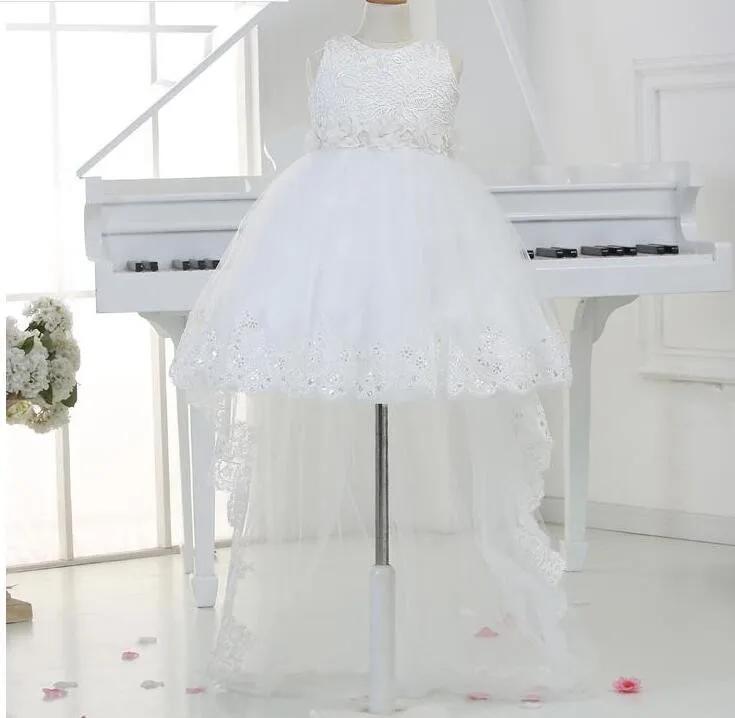 Платье принцессы с цветочным узором для девочек платье подружки невесты без