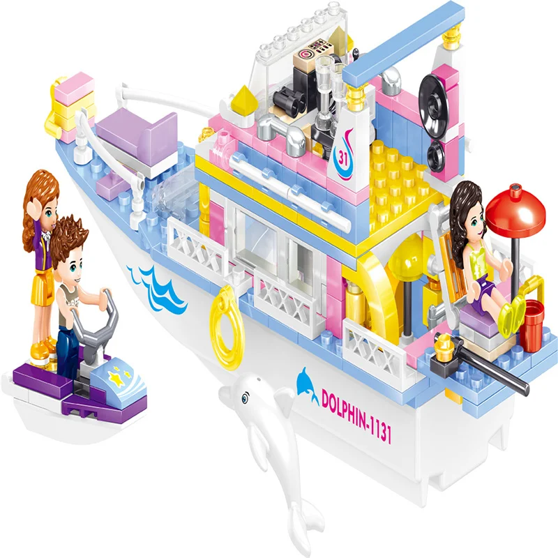 

349pcs QL1131 Building Blocks Chloe's Luxury Yacht Girl Series Children's Educational Assembly Toy Gifts