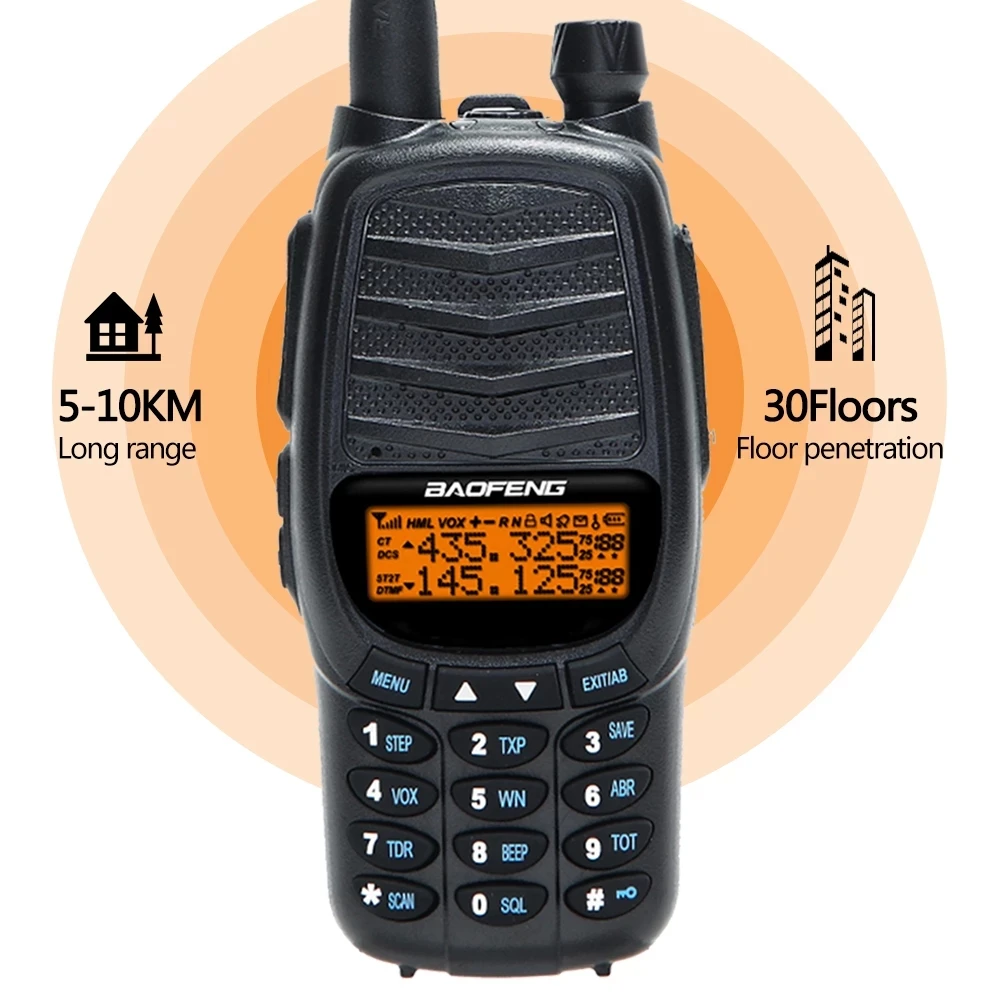 FOR BAOFENG UV-X10 10W 8800MAH 2-PTT DUAL BAND VHF UHF USB CHARGER WALKIE TALKIE HAM CB PORTABLE RADIO TRANSCEIVER UV-5R UV-82