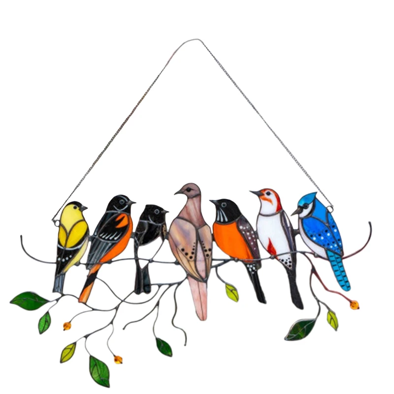 

Simple Style Cartoon Birds Ornaments Window Wall Pendant Fine Workmanship Home Room Bedroom Decoration Housewarming Gifts
