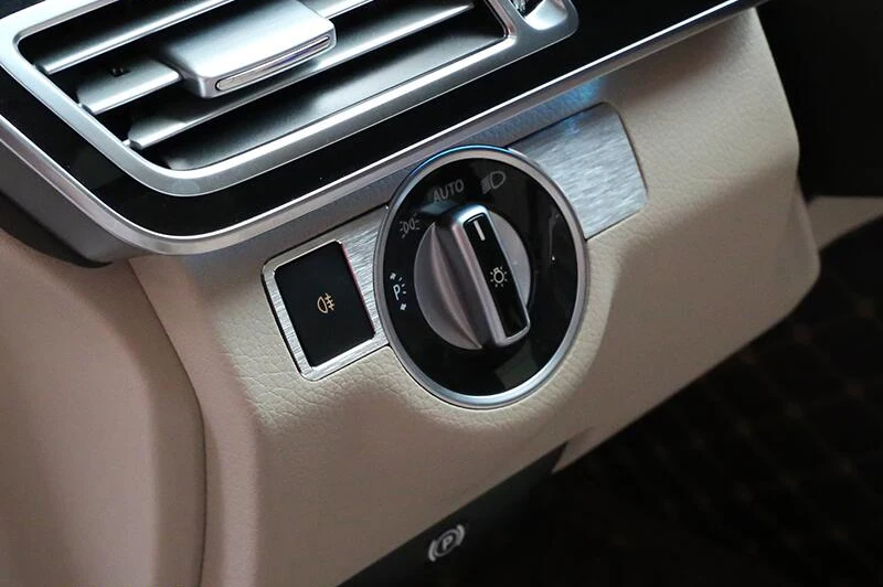 

Car Interior Headlight Adjust switch trim frame lamp cover Stickers For Mercedes Benz E Class W213 E200L E260L E320 Accessories