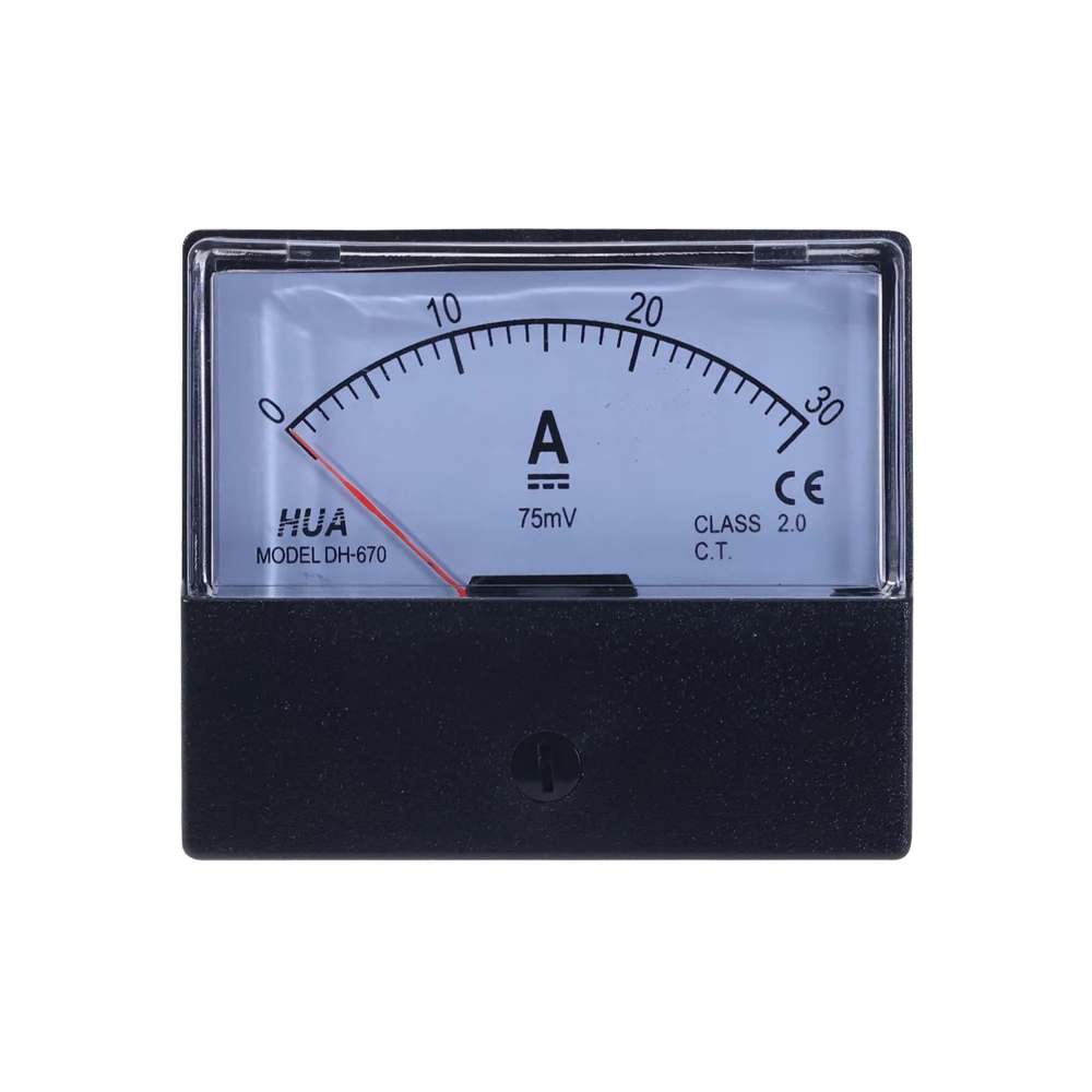 DH-670 DC аналоговый ток Панель метр 3A 5A 10A 15A 20A 30A 50A 100A 200A 300A 500A Amp Амперметр со