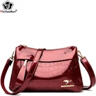 Модные сумки через плечо из кожи аллигатора для женщин, брендовая кожаная женская сумка на плечо, роскошная сумка-мессенджер, женская сумка