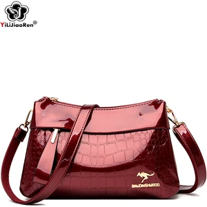 Модные сумки через плечо из кожи аллигатора для женщин, брендовая кожаная женская сумка на плечо, роскошная сумка-мессенджер, женская сумка