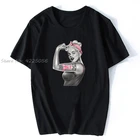 Футболка PinUp с Мэрилин Монро, модная мужская футболка с принтом из розовой ленты, хлопковая футболка, уличная одежда