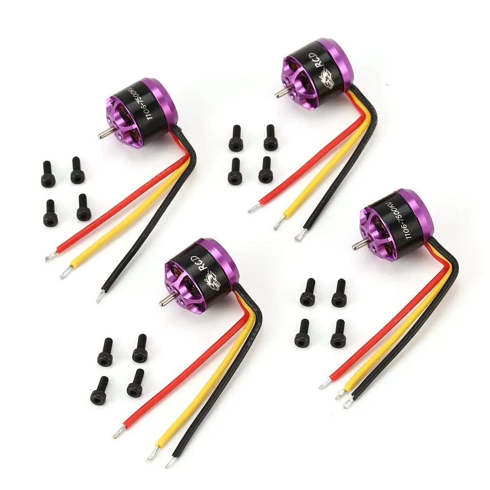 4 шт. 1106 7500KV 3 4S миниатюрный бесщёточный электродвигатель для RC дистанционного