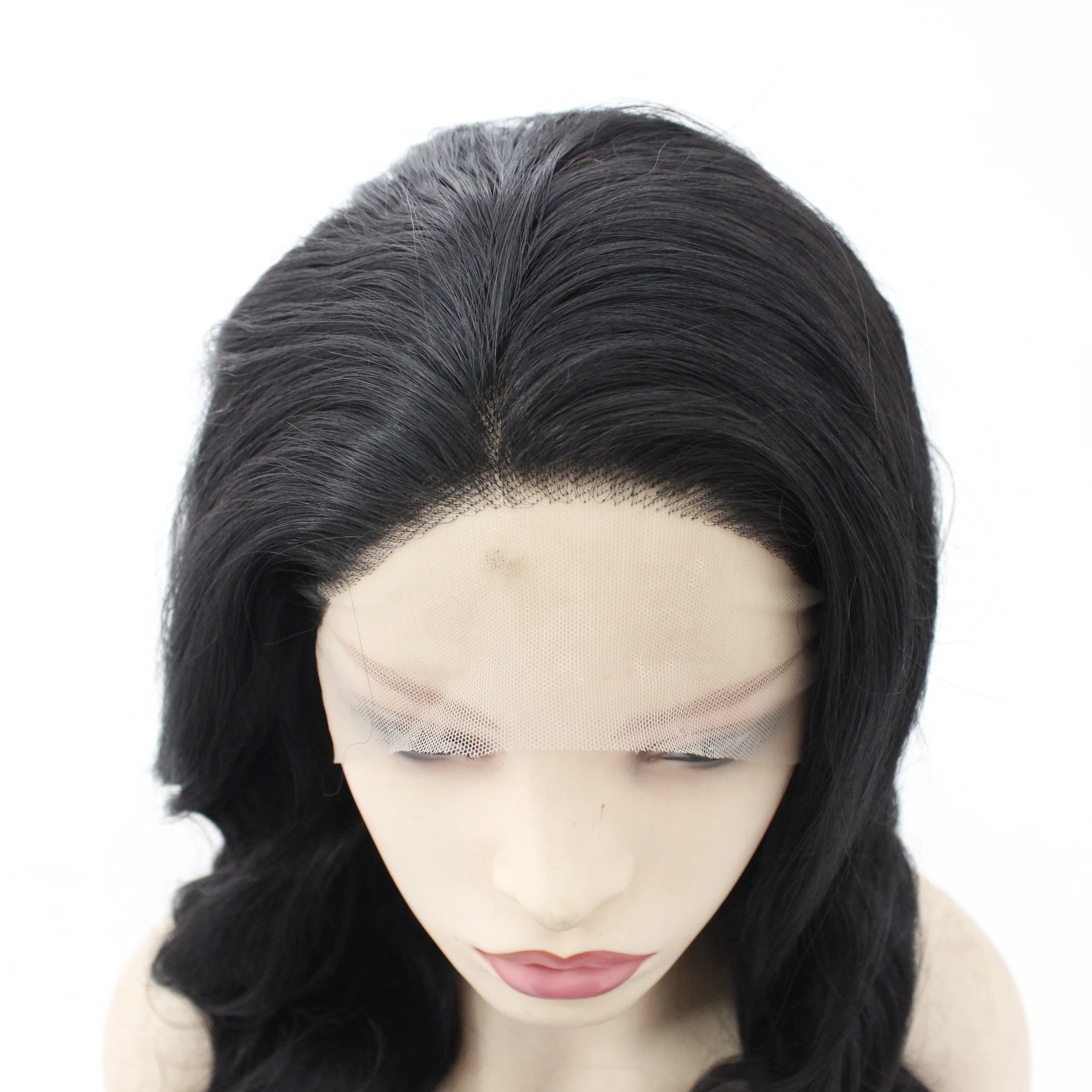 Парик MRWIG длинный волнистый синтетический фронтальный бесклеевой Детские волосы