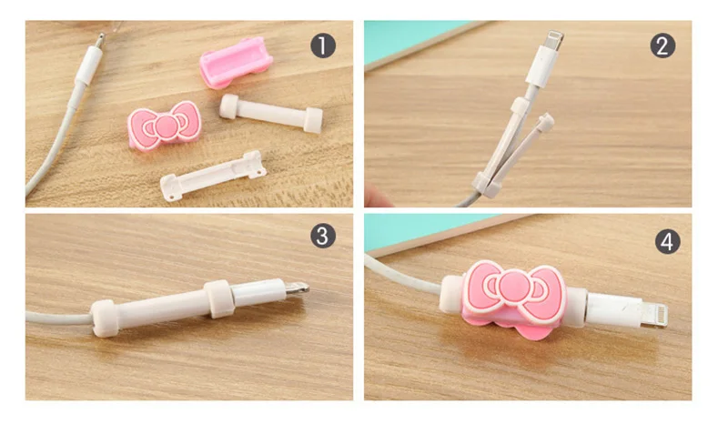 Милый мультфильм USB зарядное устройство для сматывания кабеля защитный чехол для наушников шнур рукав провода крышка линии передачи данных протектор для iphone 7 8 плюс