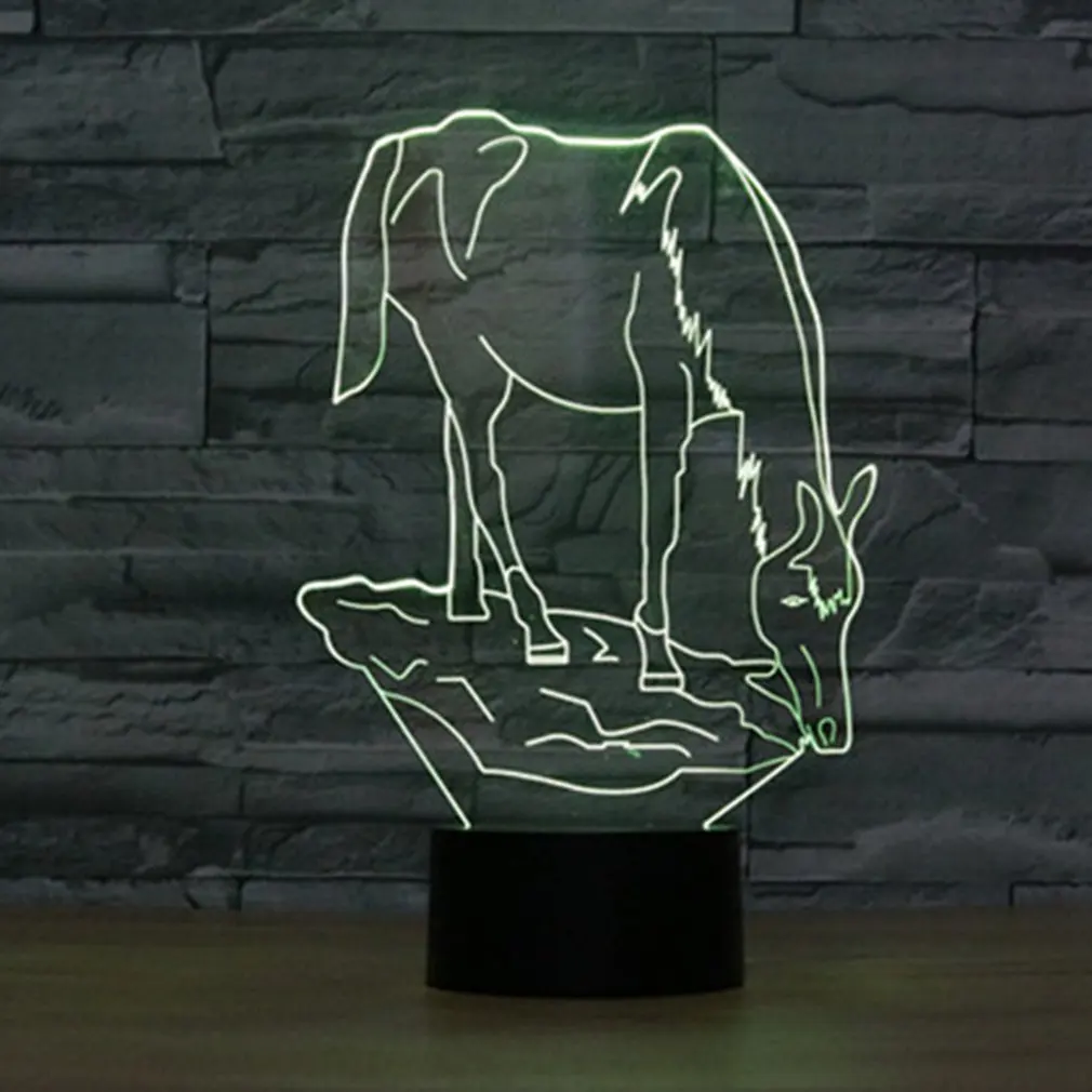 Животное/девушка Форма сенсорная настольная лампа 7 цветов Изменение Настольная