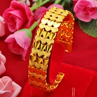 24k gold plated double row peach heart watch bracelet gold bracelet wedding engagement valentines day high jewelry gift