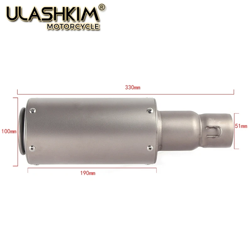 

Motorcycle Full System Muffler Escape Exhaust Middle Link Pipe Accessories Slip On For Yamaha Fazer FZ8 FZ8N FZ800 2010 to 2015