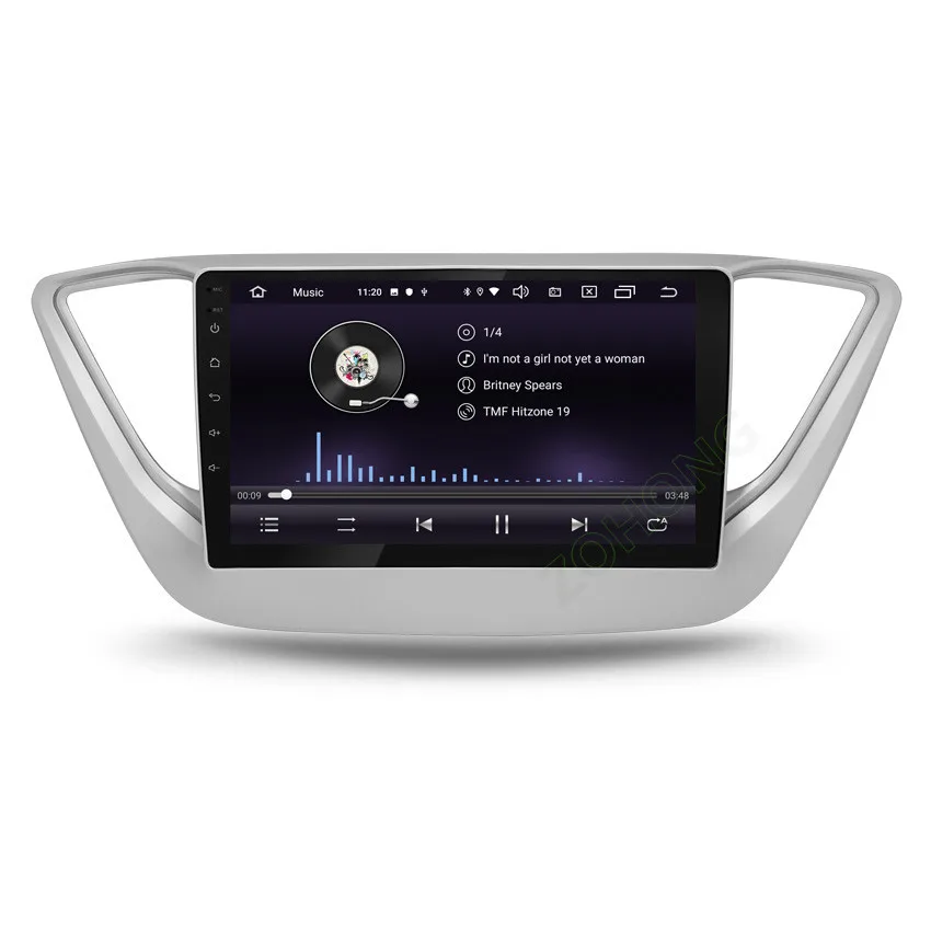 Android 9,0 RAM2Gb 2.5D Автомобиль Радио DVD для hyundai Solaris Verna Авто радио мультимедиа плеер для автомобиля gps навигации для hyundai Solaris радио