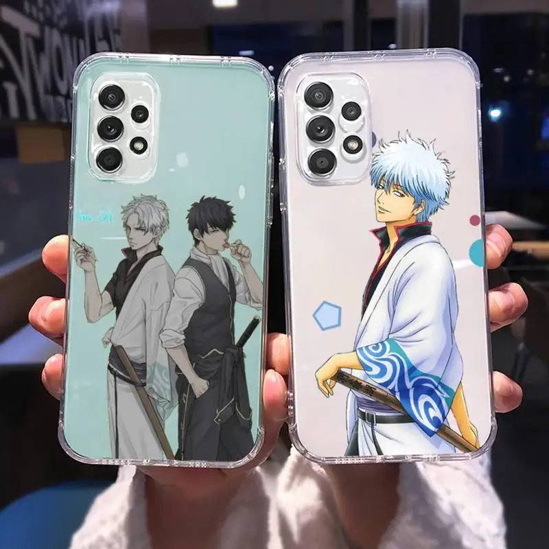 

Gintama sakata gintoki Phone Case for Samsung A 51 50 52 12 21s 31 40 70 71 note S 20 10 21 ultra plus fe clear coque shell